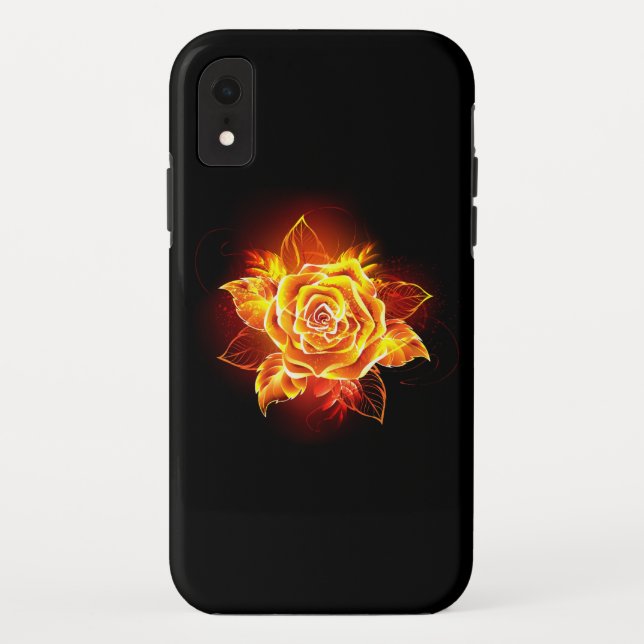 Rose des blühenden Feuers Case-Mate iPhone Hülle (Rückseite)