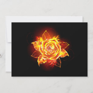 Rose des blühenden Feuers Dankeskarte
