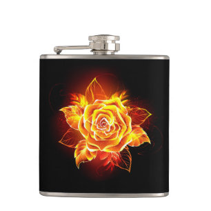 Rose des blühenden Feuers Flachmann