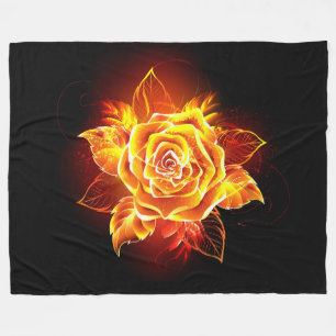 Rose des blühenden Feuers Fleecedecke