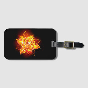 Rose des blühenden Feuers Gepäckanhänger