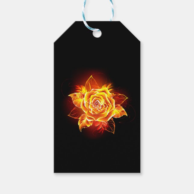 Rose des blühenden Feuers Geschenkanhänger (Vorderseite)