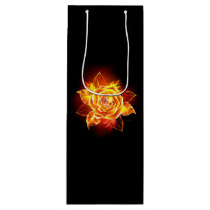 Rose des blühenden Feuers Geschenktüte Für Weinflaschen