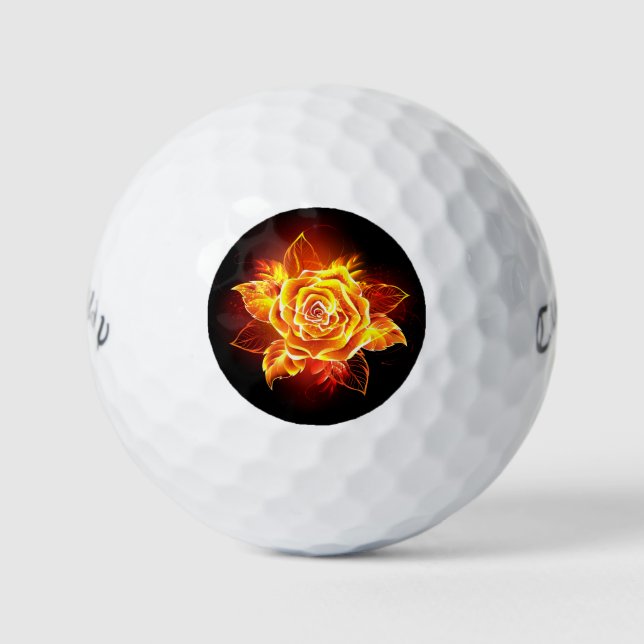 Rose des blühenden Feuers Golfball (Vorderseite)