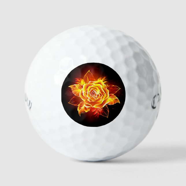 Rose des blühenden Feuers Golfball (Vorderseite)
