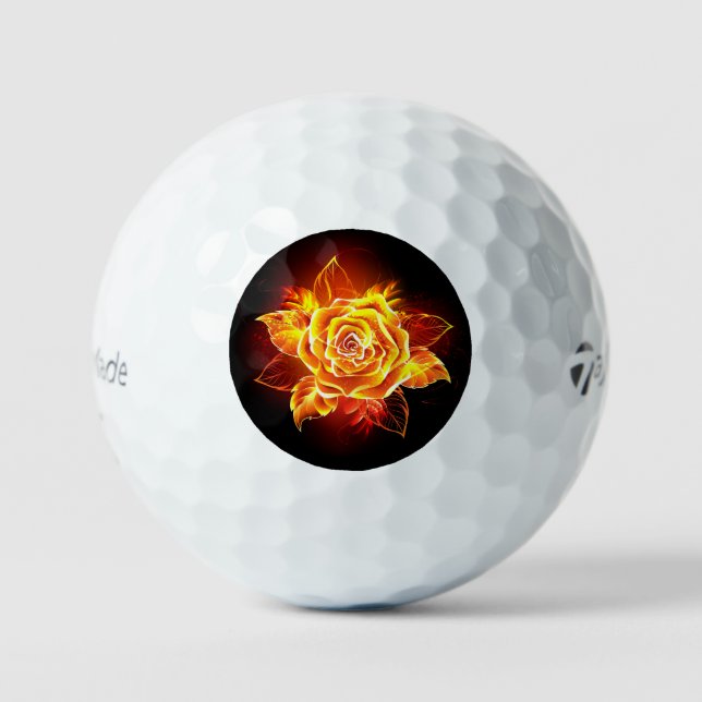 Rose des blühenden Feuers Golfball (Vorderseite)
