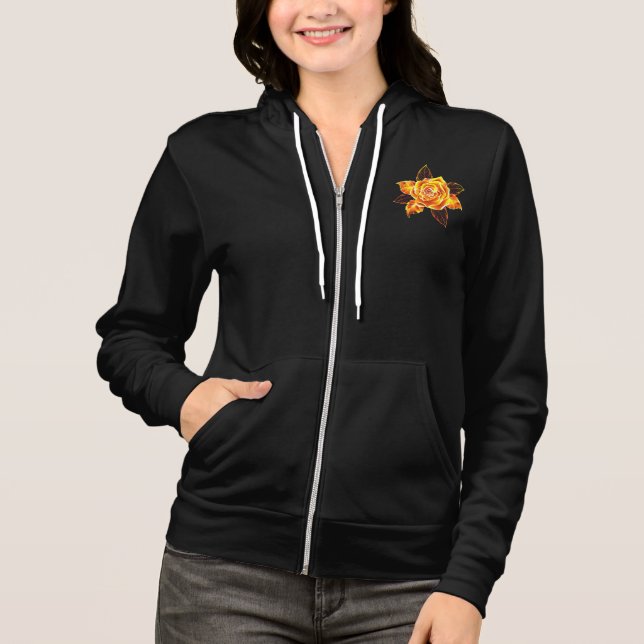 Rose des blühenden Feuers Hoodie (Vorderseite)