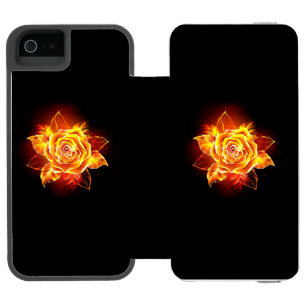 Rose des blühenden Feuers Incipio Watson™ iPhone 5 Geldbörsen Hülle