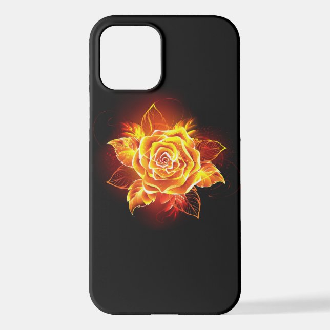 Rose des blühenden Feuers iPhone Hülle (Rückseite)
