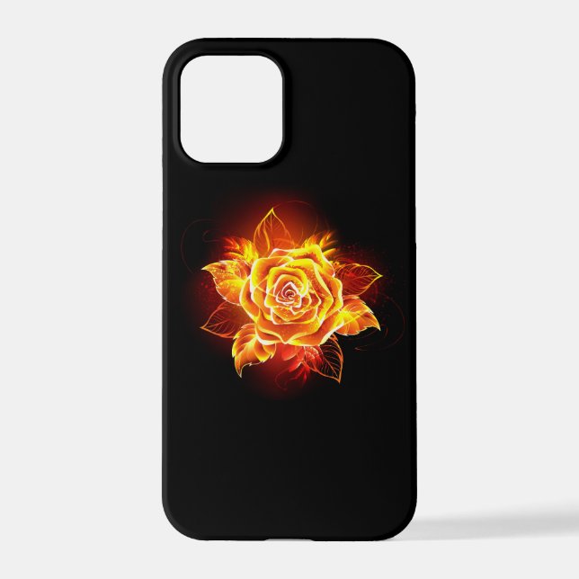 Rose des blühenden Feuers iPhone Hülle (Rückseite)
