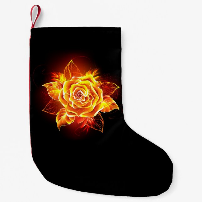 Rose des blühenden Feuers Kleiner Weihnachtsstrumpf (Vorderseite)