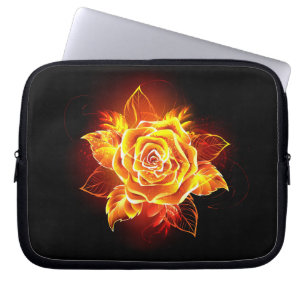 Rose des blühenden Feuers Laptopschutzhülle
