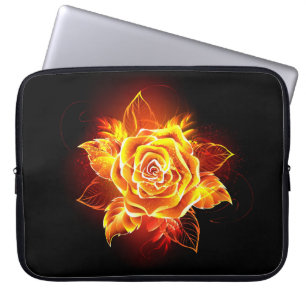 Rose des blühenden Feuers Laptopschutzhülle
