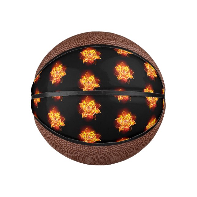 Rose des blühenden Feuers Mini Basketball (Vorderseite)
