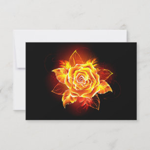 Rose des blühenden Feuers Mitteilungskarte