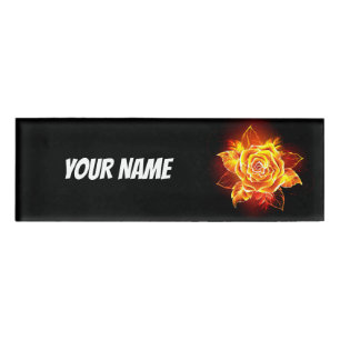 Rose des blühenden Feuers Namenschild