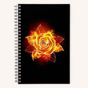 Rose des blühenden Feuers Notizbuch