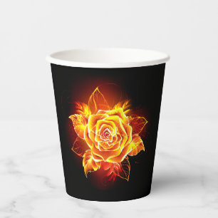 Rose des blühenden Feuers Pappbecher