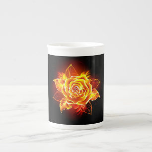 Rose des blühenden Feuers Prozellantasse