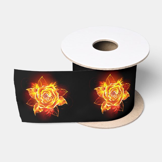 Rose des blühenden Feuers Satinband (Spule)