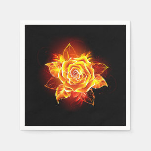 Rose des blühenden Feuers Serviette