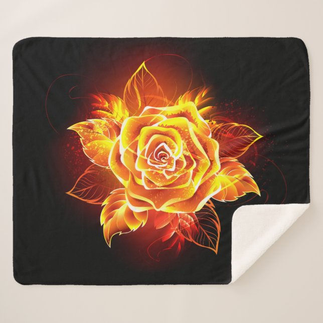 Rose des blühenden Feuers Sherpadecke (Vorderseite (Horizontal))