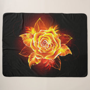 Rose des blühenden Feuers Sherpadecke