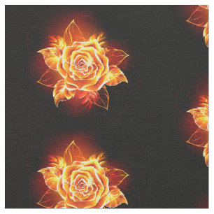 Rose des blühenden Feuers Stoff