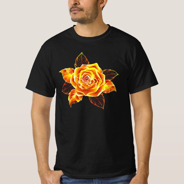 Rose des blühenden Feuers T-Shirt (Vorderseite)