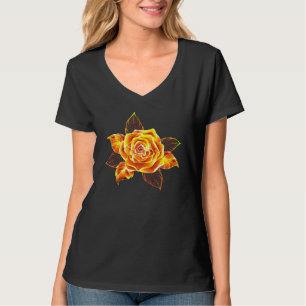 Rose des blühenden Feuers T-Shirt