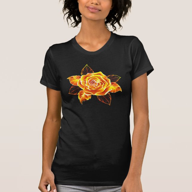 Rose des blühenden Feuers T-Shirt (Vorderseite)