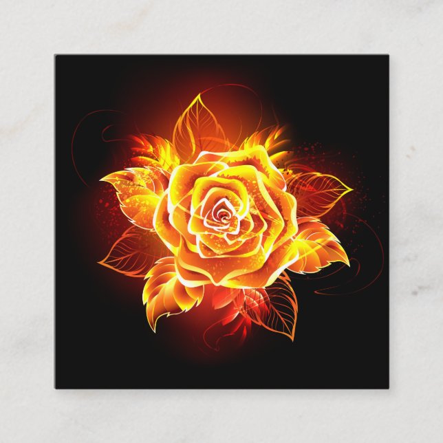 Rose des blühenden Feuers Terminkarte (Vorderseite)
