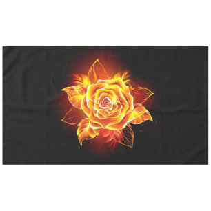 Rose des blühenden Feuers Tischdecke