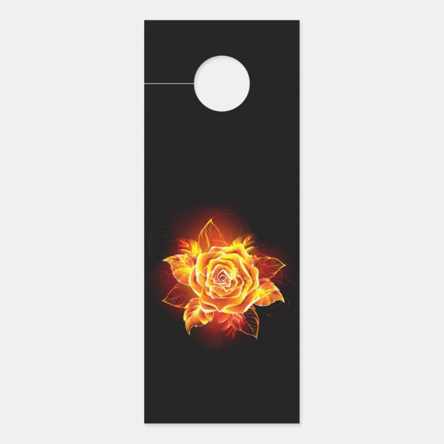 Rose des blühenden Feuers Türanhänger (Vorderseite)