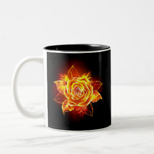 Rose des blühenden Feuers Zweifarbige Tasse