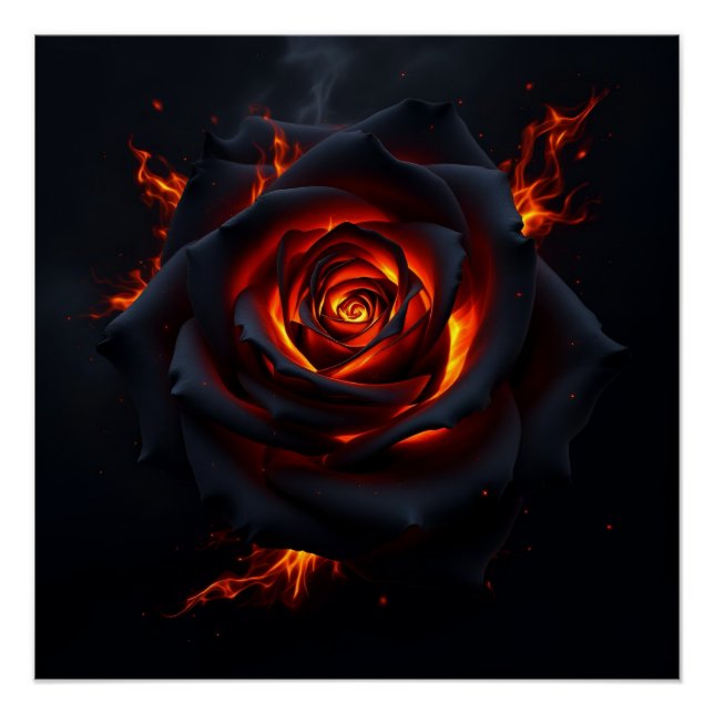 Rose des Feuers  Poster (Vorderseite)