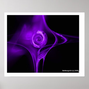 ROSE des Fraktals, lila Poster