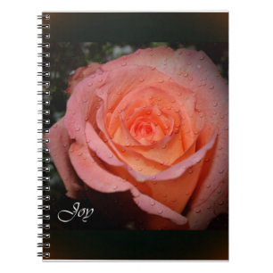 Rose des Freude-Notizbuches Notizblock
