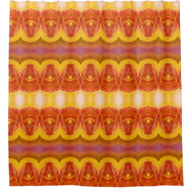 Rose des Friedens Ikat 3 Duschvorhang (Vorderseite)