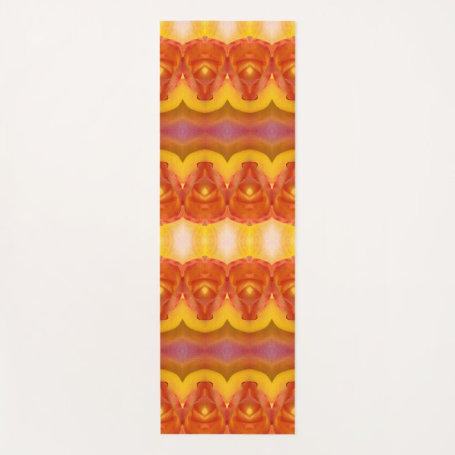 Rose des Friedens Ikat 3 Yogamatte (Vorderseite)