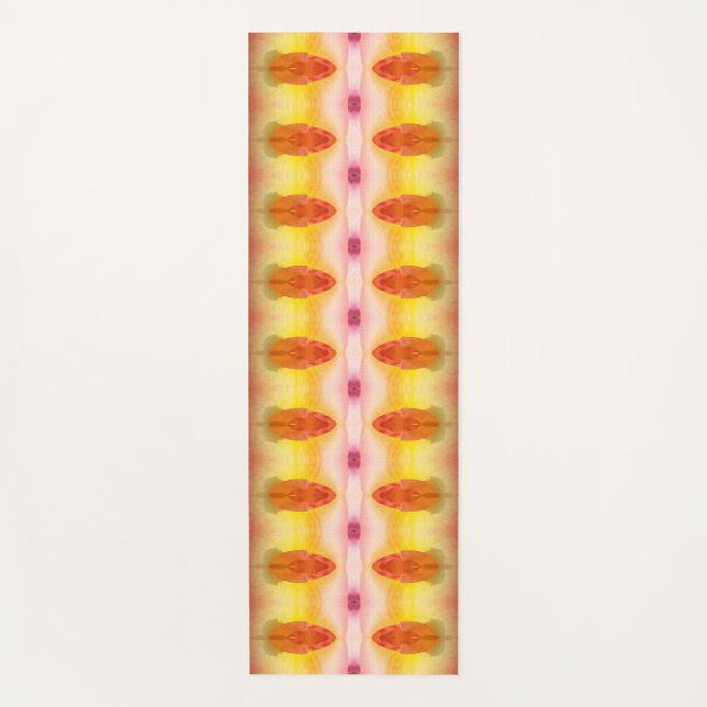 Rose des Friedens Ikat 5 Yogamatte (Vorderseite)