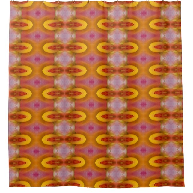 Rose des Friedens Ikat 7 Duschvorhang (Vorderseite)
