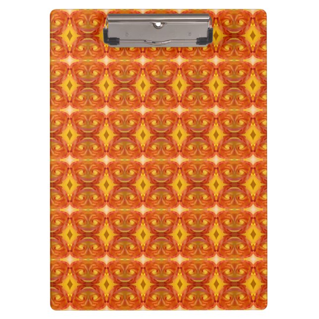 Rose des Friedens Ikat 8 Klemmbrett (Vorderseite)