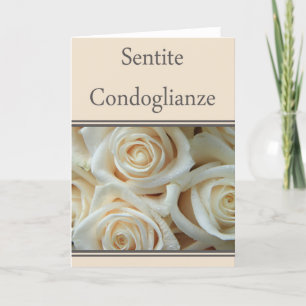 Rose des italienischen Beileids - sentite condogli Karte