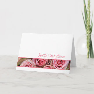Rose des italienischen Beileids - sentite condogli Karte