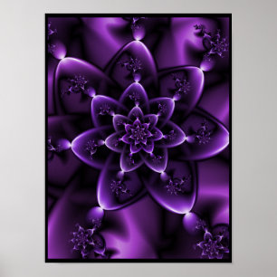 Rose des lila Fraktals Poster