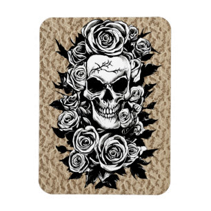 Rose des menschlichen Schädels erhalten Original-T Magnet