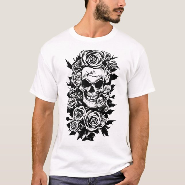 Rose des menschlichen Schädels erhalten Original-T T-Shirt (Vorderseite)