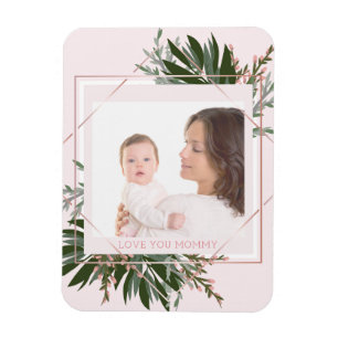 Rose des Muttertags Gold Blumenstrauß Personalisie Magnet