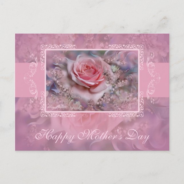 Rose des Muttertags Postkarte (Vorderseite)